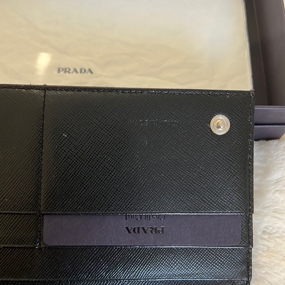 Authentic🖤PRADA MILANO Tessuto Black Nylon Long Unisex Wallet - Picture 4 of 12